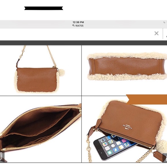 Coach Crossbody Sherling Bag in Tan - Picture 3 of 3